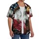 thumbnail image 2 of Fotbe Eagle With Hat And Roses Camisa Estampada de Manga Corta para Hombre, Casual de Verano, Estilo Playero, Sin Arrugas-Medium, 2 of 5