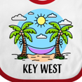 thumbnail image 4 of Inktastic Summer Vacation in Key West Boys or Girls Baby Bib, 4 of 4