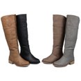 thumbnail image 6 of Womens Comfort Wide Calf Faux Leather Knee-high Boot, 6 of 8