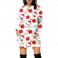 thumbnail image 4 of Nueva sudadera con capucha de dibujos animados de Anime HELLO KITTY divertida de primavera para mujer, sudadera con gráficos lindos de Anime, sudadera vintage ajustada con capucha para mujer, 4 of 5