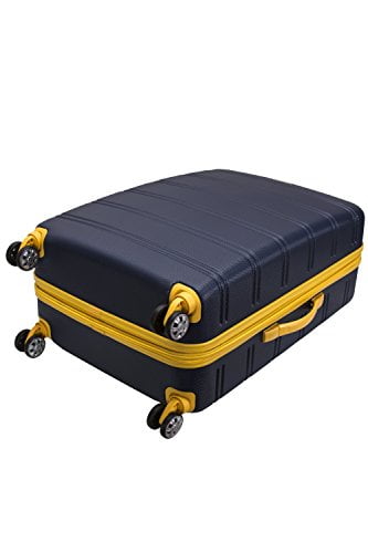 Rockland Adult 1-Piece Solid Print Hardside Checked Luggage, Blue