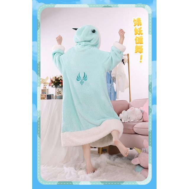 Genshin Impact-Pijama de felpa para CosPlay, camisón súper grueso, Kaedehara Kazuha/Venti/Tartaglia/Xiao/Zhongli