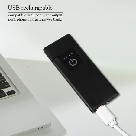 Yosoo USB Cigarette lighter,USB Rechargeable Ultra-thin Flameless Windproof Electronic Cigarette Lighter with Touch Switch,Electronic Cigarette
