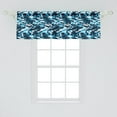 thumbnail image 2 of Ambesonne Palm Tree Window Valance, Geometric Blue Shades, 54" X 18", Blue Dark Blue White, 2 of 3