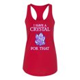 thumbnail image 2 of Wild Bobby, I Have Crystals For That Healing Stones Gemstone Chakra, Inspirational/Christian, Women Racerback Tank Top, Red, X-Large, 2 of 4