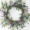 thumbnail image 3 of Wreath Simulation Flower Garland Decoration Elegant Hangable Pink Rose Spring Summer Semi-handmade Artificial Plant, 3 of 8