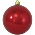 thumbnail image 2 of Christmas By Krebs Ornament, Large Commercial Grade Indoor and Outdoor Shatterproof Plastic, UV and Water Resistant Ball Ornament Decorations (Shiny Sonic Red, 6 inch (150mm)), 2 of 7
