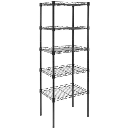 Mount-it! 16.5 W x 12 D x 48.5 H 5-Shelf Garage Shelves  Black