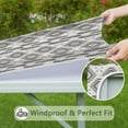 thumbnail image 6 of Elastic Hem Floral Print Square Table Cover 36x36 Inch for Casual Dining Kitchen Nook and Patio Decor, 6 of 6