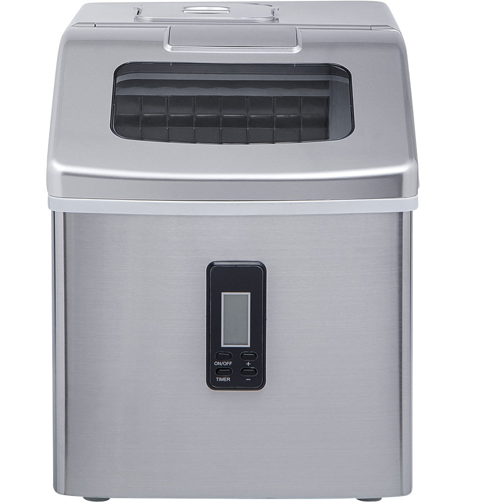 Kitchen Home Bar Countertop Ice Maker with LCD Screen Stainless Steel 220V White Ice Cube Maker ??? Ice Maker