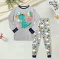 thumbnail image 2 of UAYOTSE 2 Piece Toddler Boys Girls' Spring Fleece Pajama Set Warm Fleece Matching Sleepwear Set Tops+Pants Outfits Sleepwear,Sizes 5-6 Years, 2 of 5