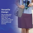 thumbnail image 4 of SAGEFINDS Women City Skirt - Pull Fold Over Adjustable Waist Resist Wrinkles - 24” Long Plum - Small, 4 of 8