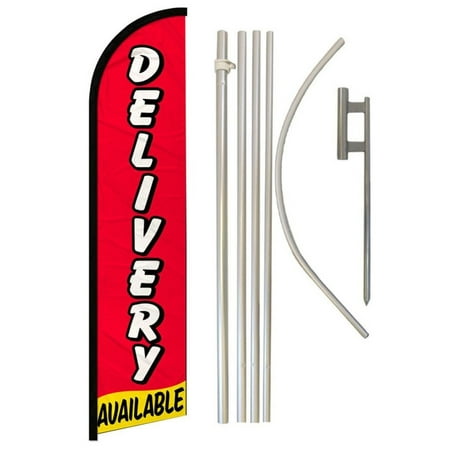 Delivery Available Windless Banner Flag & Pole Kit