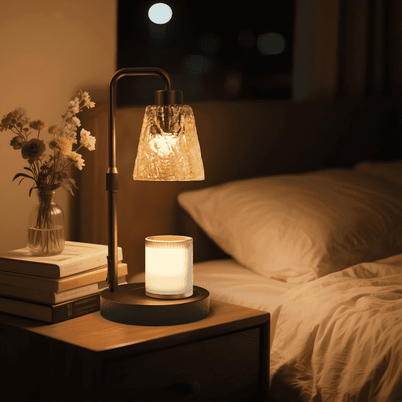 Homechoose Dimmer Wax Warmer Lamp, 50W Adjustable Height Candle Warmer with 2/4/8/10H Timer, 10-100% Dimming, GU10 Bulb Included, Matte Black for Scented Wax Melts