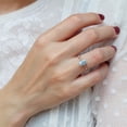 thumbnail image 4 of 1.20 Cts Oval Natural Aquamarine And Diamond Wedding Ring 14k Rose Gold, 4 of 4