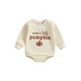 thumbnail image 2 of Newborn Baby Boy Girl Halloween Outfit 3M 6M 12M 18M 24M Pumpkin Sweatshirt Romper Oversized Bubble Onesie Halloween Baby Clothes, 2 of 9