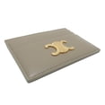 thumbnail image 3 of Pre-Owned Celine Triomphe Women's Business Card Case 10L833DPV.18GT in Shiny Calfskin, Greige, 3 of 9