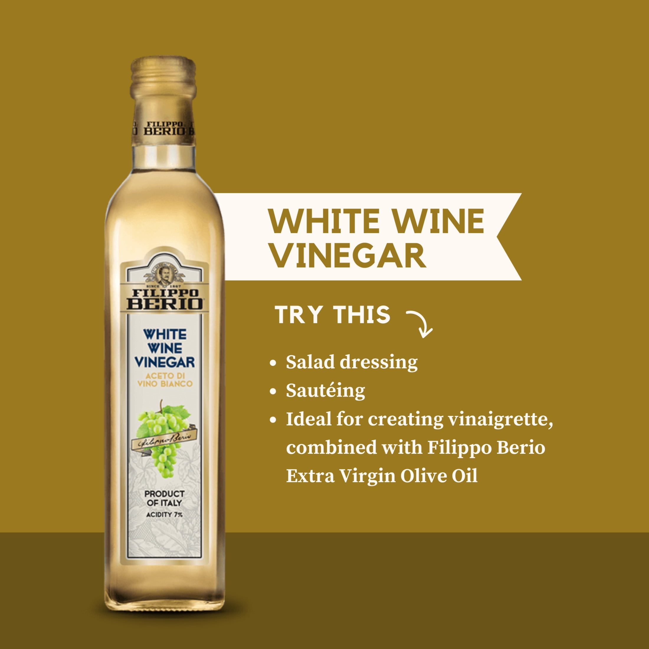 Filippo Berio® White Wine Vinegar 16.9 fl. oz. Bottle