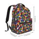 thumbnail image 2 of Disketp Bowling Colorful Mochila Estampada para Hombre y Mujer – Mochila Ligera Clásica con Múltiples Bolsillos para Universidad, Trabajo y Viajes-One Size, 2 of 5