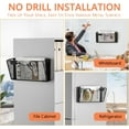 thumbnail image 5 of Magnetic File Holder, 4 Pockets Magnetic File Folder Holder No Drilling Magnet Paper Mail Organizer Magazine Basket, Hanging Wall Storage Rack for Fridge Cabinets Office Classroom, 5 of 7