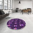 thumbnail image 4 of Ahgly Tapis Rectangulaire Lavable en Machine Intérieur Transitionnel Orchidée Foncée Violet, 2 Pieds x 5 Pieds, 4 of 7
