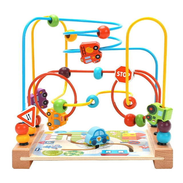 MasteelfCA 1 Pce Jouet Labyrinthe de Perles Rondes Amusant Jouet Éducatif pour Enfants