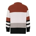 thumbnail image 5 of IROINNID Womens Sweater Round Neckline Pullover Sweater Contrast Color Casual Mid-Length Long Sleeve Patchwork Thick Knit Sweater Coat, 5 of 9