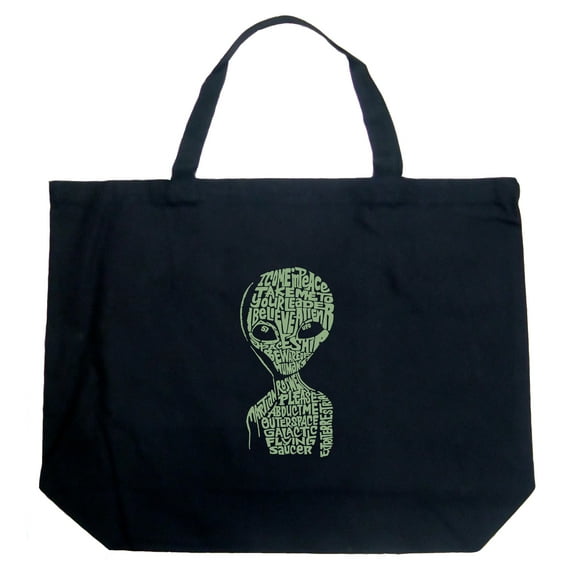 LA Pop Art Large Word Art Tote Bag - Alien