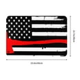 thumbnail image 3 of Haiem Firefighters USA Flag Front Door Mat Indoor Outdoor Entrance, Waterproof All-Season, All-Weather Doormat, Durable Flannel Fabric, Fade Resistant, Low Profile, 16x24in, 3 of 9