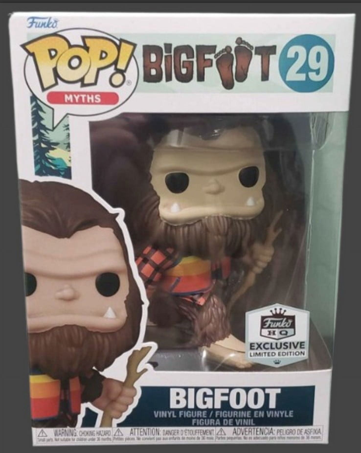 Funko Pop! Myths #28 - Bigfoot With Marshmallow (Blacklight Exclusive, Limited Edition) HQ Exclusive