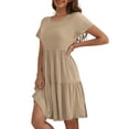 thumbnail image 4 of a.Jesdani Women's Plus Size Summer Dresses Casual Short Sleeve Flowy Tiered Mini Dresses L-4X, 4 of 6