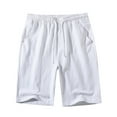 thumbnail image 1 of Abcnature Men's Athletic Shorts, Sports Gym Running Short Pants, Summer Men's Fashion Casual Tie-dye Solid Loose Light Sweat Sports Shorts, Cargo Casual Hiking Shorts White L, 1 of 4