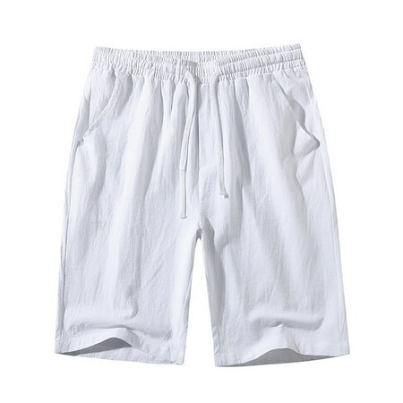 Abcnature Men s Athletic Shorts  Sports Gym Running Short Pants  Summer Men s Fashion Casual Tie-dye Solid Loose Light Sweat Sports Shorts  Cargo Casual Hiking Shorts White M