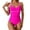 C177/Hot Pink, variant on XIYON Womens One Piece Swimsuit Women's Color Block Swimsuit Tummy Control Bathing Suit For Women Beachwear