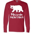 thumbnail image 3 of Inktastic Missoula, Montana White Bear Silhouette Long Sleeve T-Shirt, 3 of 5