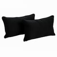 thumbnail image 1 of Throw Pillows Blazing Needles, sarga con cordones, juego de 2 unidades, color negro, 1 of 1