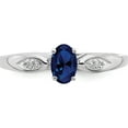 thumbnail image 5 of 14K White Gold Sapphire And Diamond Ring (Size 7) Made In India xbs318, 5 of 5