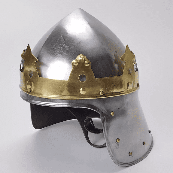 Medieval King Battle Helmet | Premium Steel Armor Helmet for Warriors, Reenactments & Display