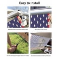 thumbnail image 7 of 4th of July RV Awning Sun Shade Screen 9'X7' American Flag Boots Freedom Mesh Sunscreen Patriotic Stars Stripes Awning Shade Screen with Zipper UV Blocker Completed Kits for RV Motorhome Camper, 7 of 7