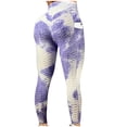 thumbnail image 3 of Bigersell Blue Yoga Pants for Women Yoga Full Length Pants Fashion Women Long Multicolor Tight High Waist Elasticity Sports Yoga Pants Ripped High Waist Yoga Pants for Ladies, 3 of 8