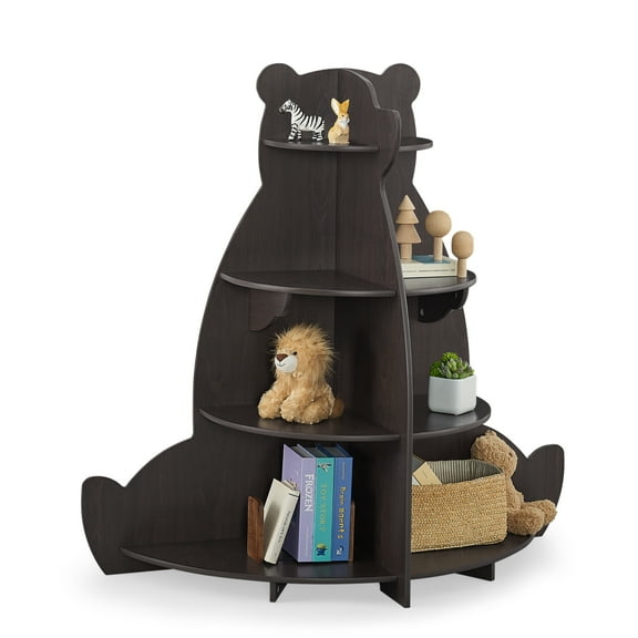 Delta Children Bear Bookcase - Greenguard Gold Certified, Crafted Walnut