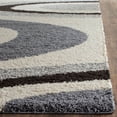 thumbnail image 4 of Safavieh Britta 5' x 5' Square Power-Loomed Shag Area Rug, Ivory/Brown, 4 of 4