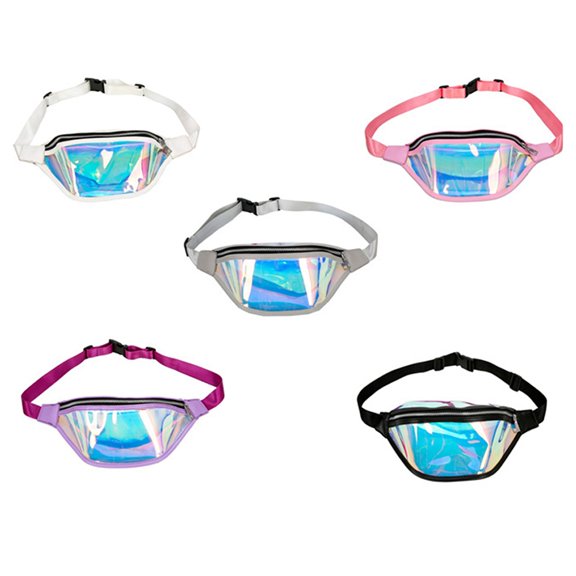 NICERIO Pink Sports Waist Bag with Adjustable Elastic Band for Running and Hiking