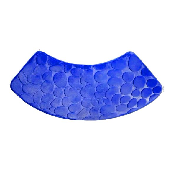 BUYISI New Practical Shower Laundry Room Living Room Shower Mat Absorbent Bathroom Accessory Curved Shower Soft Washable royal blue