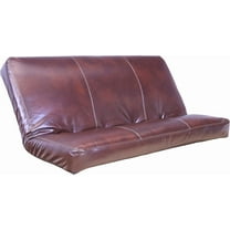 Queen Size Futon Cover Only Bonded Leather Premium Collection Fits 6-8 inch Futons Mattress (Cappuccino)