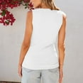 thumbnail image 3 of AherBiu Going out Tops for Women Ribble Knit Button Scoop Neck Sleeveless Sexy Shirts Ladies Tank Top, 3 of 6