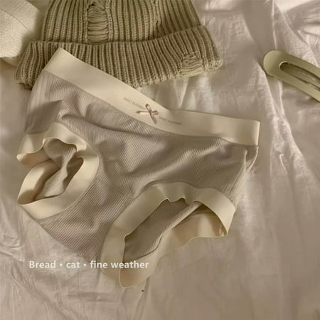 

Womens Underwear Sawvnm Women s Naked Seamless Underwear Cotton Thread Comfortable Breathable Briefs for Women Beige