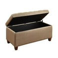 thumbnail image 4 of Bowery Hill Banc de Rangement Touffeté Contemporain en Taupe, 4 of 4