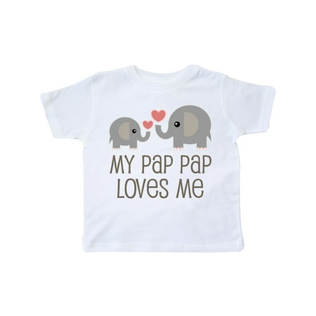 

Inktastic My Pap Pap Grandpa Loves Me Gift Toddler Boy or Toddler Girl T-Shirt