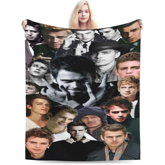 Blanket Hayden Christensen Soft and Comfortable Wool Fleece Throw Blankets Gift for Home Decoration Sofa Office car Camping Yoga Travel Home Decoration Cozy Plush Beach